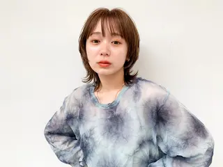 ミディアム カラー パーマ CEINE PATHのヘアスタイル