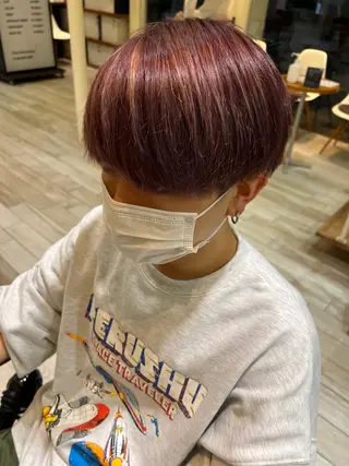 ショート カラー メンズ Ore🫧タナカマヤ /柔らかい質感カラーのヘアスタイル