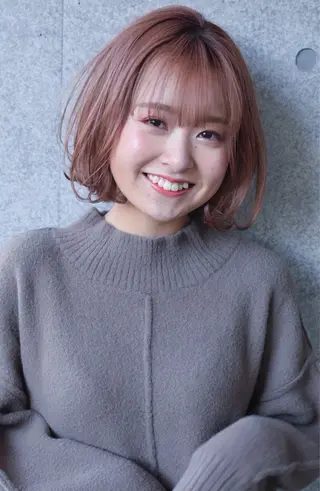 ミディアム カラー クスノキ ヤスタカのヘアスタイル