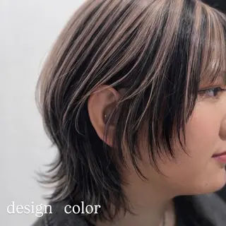 カラー ブリーチ・デザイン カラー/江原のヘアスタイル