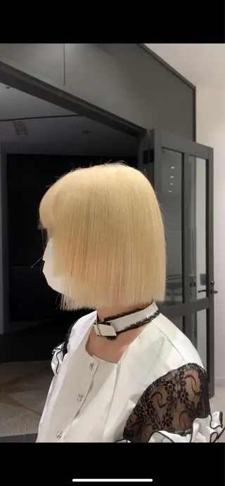 ミディアム カラー れい🫧 ハイトーン特化のヘアスタイル