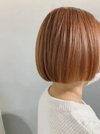 カラー ボブパーマコテ巻き風 パーマNo1深江秀平のヘアスタイル