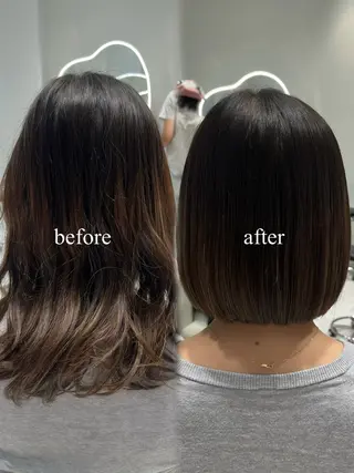 ショート 𝑹𝒊𝒉𝒐🎀 名駅/大人韓国ヘアのヘアスタイル