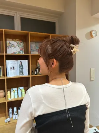 ミディアム ヘアアレンジ 🎗️【ヘアセット 美眉】吉川玲🎗️のヘアスタイル