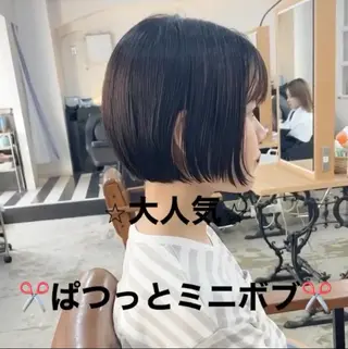 ショート ショートヘア、ボブ こやさん　コヤマのヘアスタイル