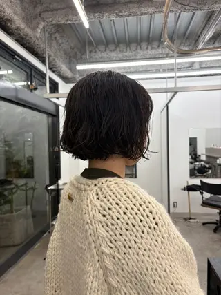 ショート パーマ パーマ×透明感カラー MIOのヘアスタイル