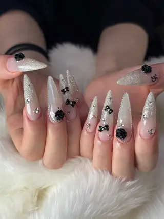 ロング Latte Nail 十三のネイルデザイン