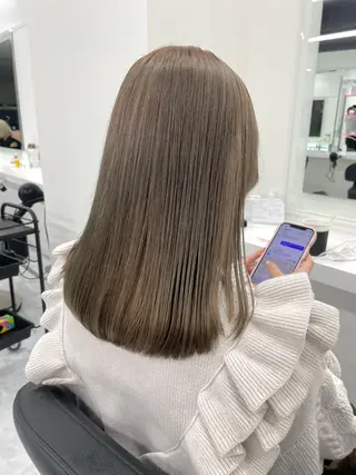 ミディアム カラー 渋谷人気1位✨カラー 縮毛、髪質改善のヘアスタイル