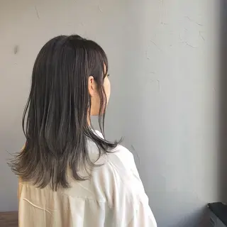 セミロング カラー 山口 浩之のヘアスタイル