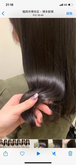 セミロング ayaka 縮毛矯正レイヤーのヘアスタイル