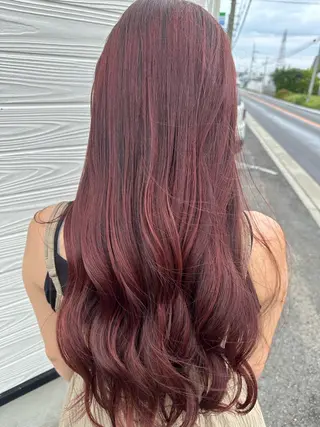 ロング 半田 知穂のヘアスタイル