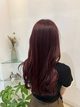 ロング カラー ブリーチしない暖色 カラー🥀杉 優菜のヘアスタイル
