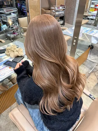 ロング ミルクティーベージュ レイヤー/あげは🎀のヘアスタイル