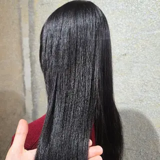 ロング 艶髪縮毛矯正×透明感 カラー◎mikuのヘアスタイル