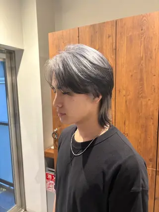 ミディアム ✂️メンズ ハイトーン✨陽気のヘアスタイル