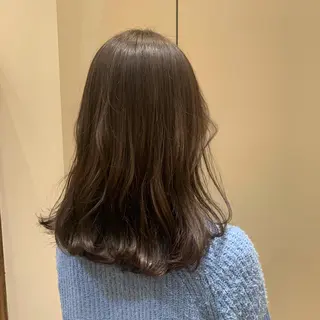 ミディアム カラー 【完全個室】髪質改善 暖色カラー/山崎唯奈のヘアスタイル