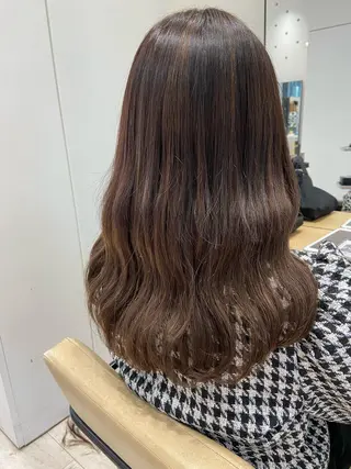 セミロング 新宿/韓国ヘア 中明度カラー/かやのヘアスタイル