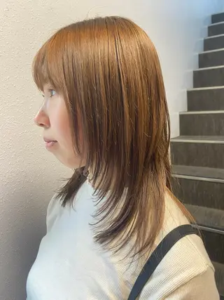 ミディアム 海外風レイヤー🥥 NANAのヘアスタイル