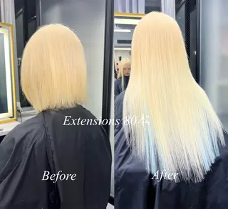 ロング カラー シールエクステ特化 ハイトーン、NANAのヘアスタイル
