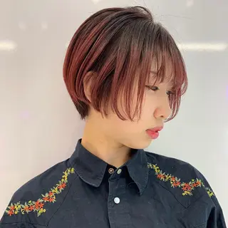 ショート カラー レイヤー/ブリーチ HIKARU ♡のヘアスタイル
