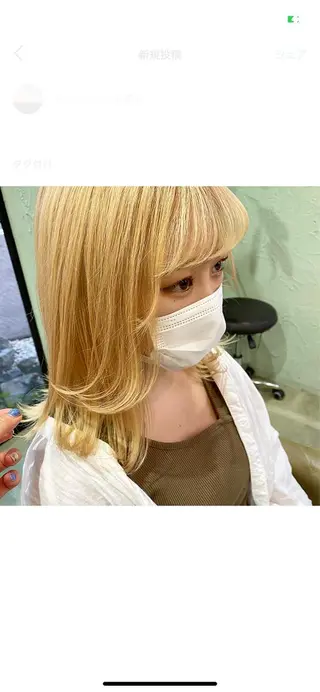 セミロング 中村 友香のヘアスタイル