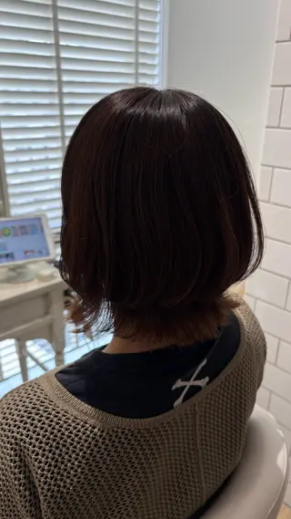 ミディアム カラー 似合わせ 顔周りYUUGAのヘアスタイル