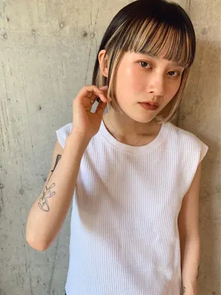 ショート 透明感カラー🌿ボブ ✨飛田　ケイのヘアスタイル