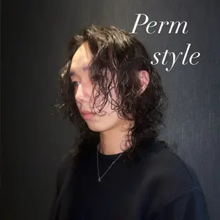 パーマ レイヤーカット/ フェミニン💕/鏡のヘアスタイル