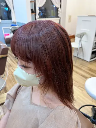 セミロング カラー 🐰ハイトーンカラー 畠山　渡🐰のヘアスタイル