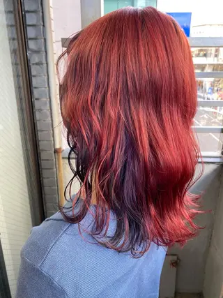 ミディアム カラー 岩谷/ブリーチ 🪽透明感カラーのヘアスタイル