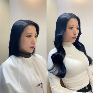 ロング MEI💫銀座 エクステ/艶カラーのヘアスタイル