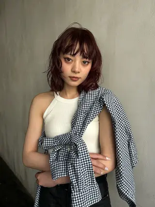 ショート カラー レイヤー/暖色カラー /似合わせ/Moeのヘアスタイル