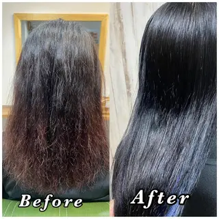 ミディアム 【髪質改善・矯正 ・ハイライト】ハナカのヘアスタイル