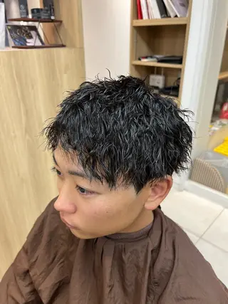 ショート パーマ メンズ ブリーチパーマ🌍 正木天のヘアスタイル