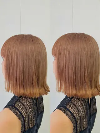 ミディアム 透明感カラー🪿🤍 顔まわりカットのヘアスタイル