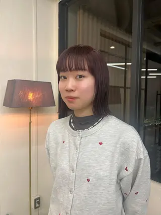 ミディアム カラー 井上 七海のヘアスタイル