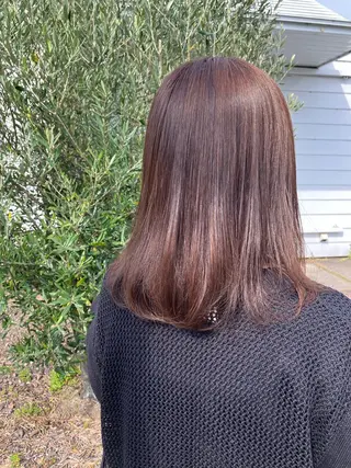 ミディアム カラー 【ツヤ髪特化】 スズキアキエのヘアスタイル