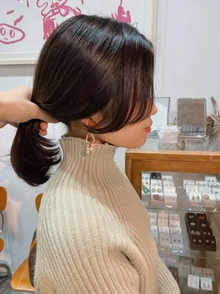 ミディアム カラー ブリーチなしカラー/ 髪質改善/寺門束のヘアスタイル