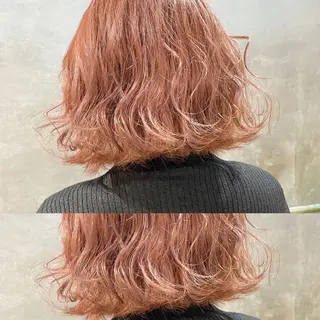 ミディアム カラー ツキノキ ミナのヘアスタイル