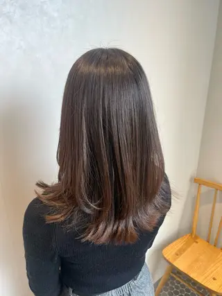 セミロング SALOWIN大宮crest所属・大宮レイヤーカット× 透明感カラー　rioのヘアスタイル