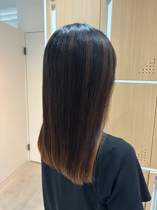 セミロング カラー 🤍美髪縮毛/髪質 改善/池上夏凜🤍のヘアスタイル