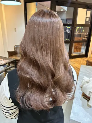 ロング 赤味消しくすみカラー 💕髪質改善/梅田のヘアスタイル