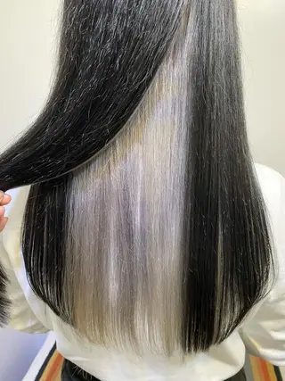 ロング カラー ブリーチ毛対応酸性 ストレート🌈サキのヘアスタイル