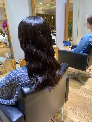 セミロング 大人可愛い♡コテ巻き パーマ🌼杉田 萌恵のヘアスタイル