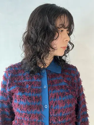 ミディアム パーマ AOI ハイトーン/ボブのヘアスタイル