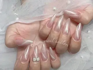 ネイル エツメ💅 長さだし🎀デザインのネイルデザイン