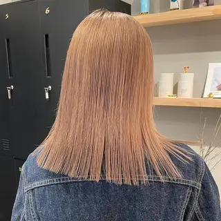 ミディアム カラー うる艶カラー /縮毛矯正✨レオンのヘアスタイル