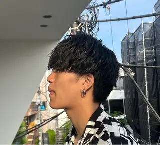 メンズ カズキ🌼曲がる 縮毛矯正のヘアスタイル