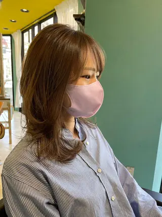 ロング カラー 末石 智のヘアスタイル