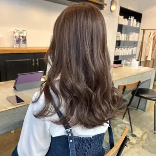 セミロング 透明感ブリーチ ハイトーンウエダのヘアスタイル